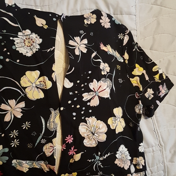 Black Botanical/Floral H&M Shift Dress - Picture 4 of 4